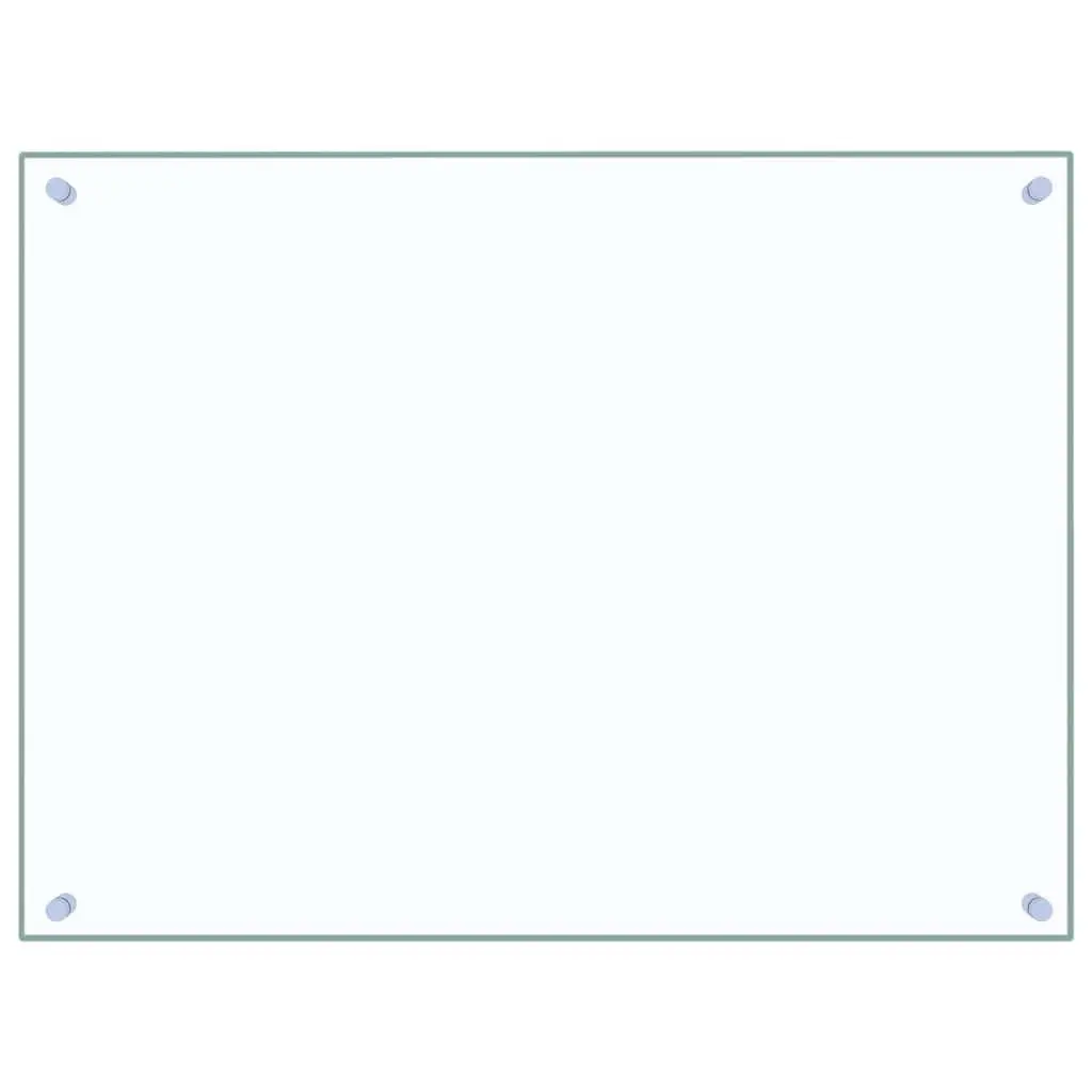 Tempered Glass Kitchen Backsplash 80x60cm Transparent Wall Protection Scratch Resistant Easy to Clean