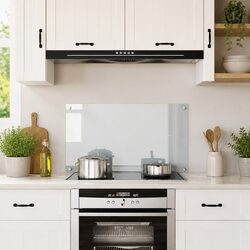 Kitchen Backsplash Splashguard Tempered Glass Panel 90x50 cm Transparent Wall