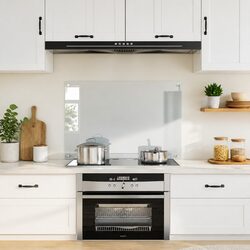 Kitchen Backsplash Tempered Glass Splash Guard 90x60 cm Transparent Heat