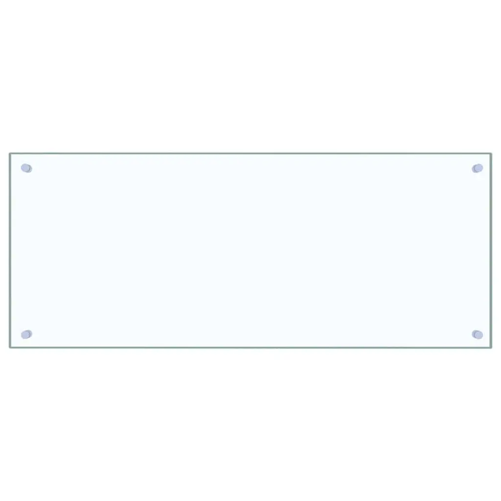 Kitchen Backsplash Tempered Glass 100x40cm Transparent Heat-Resistant