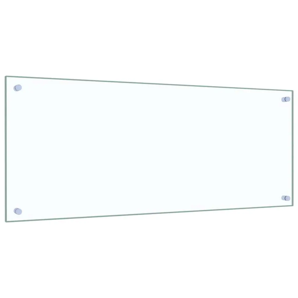 Kitchen Backsplash Tempered Glass 100x40cm Transparent Heat-Resistant