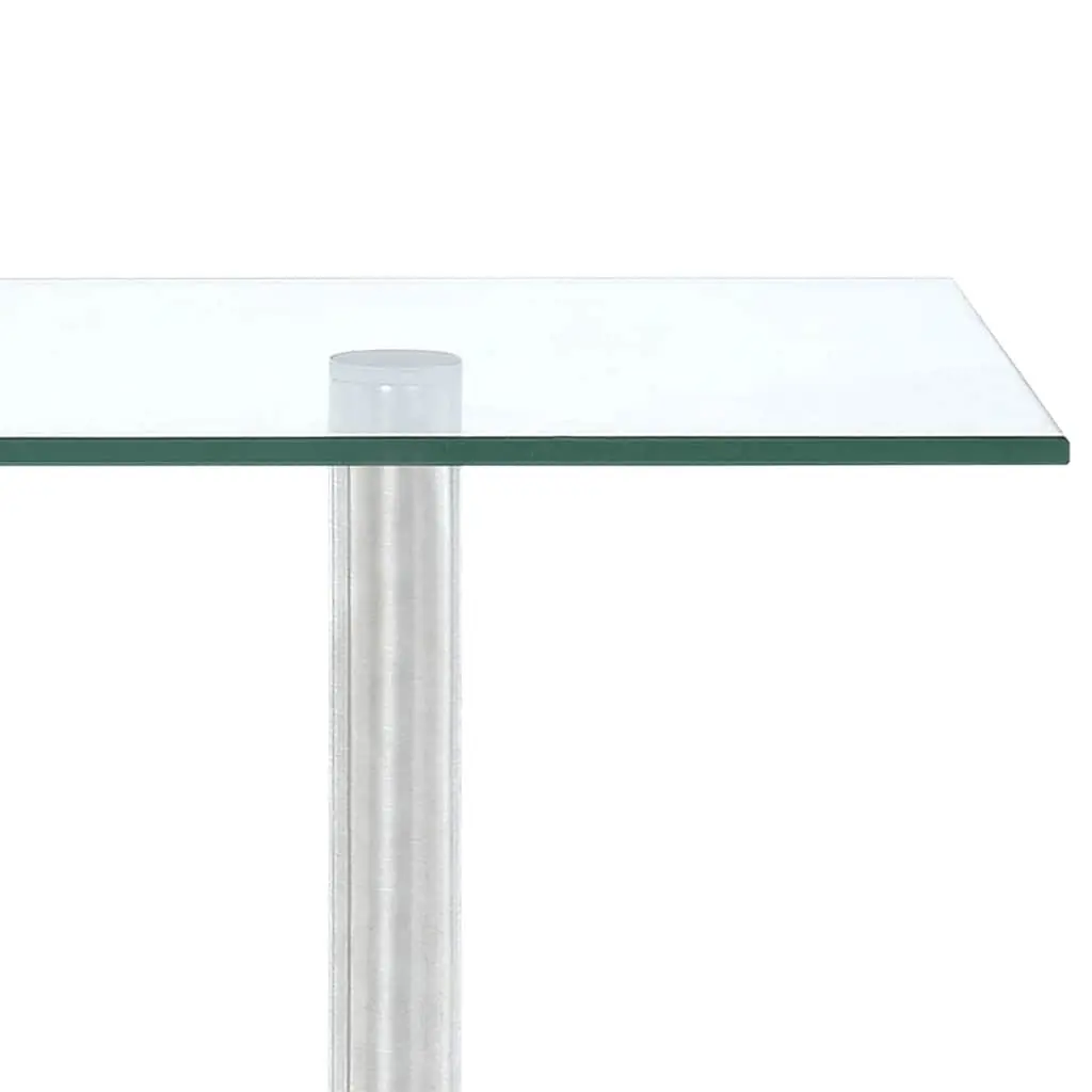 3-Tier Corner Shelf Tempered Glass Stainless Steel Transparent Storage Organiser Display Unit