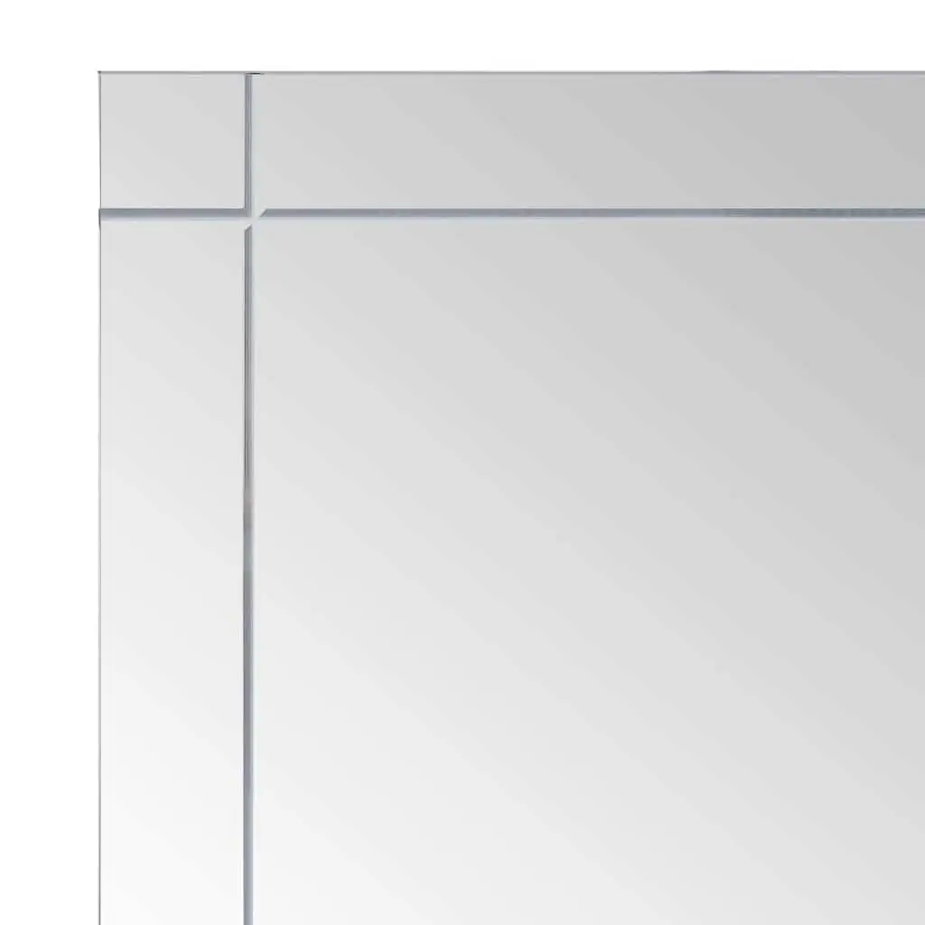 Wall Mirror 60x50 cm Silver Glass Bathroom Bedroom Home Decor Modern Design