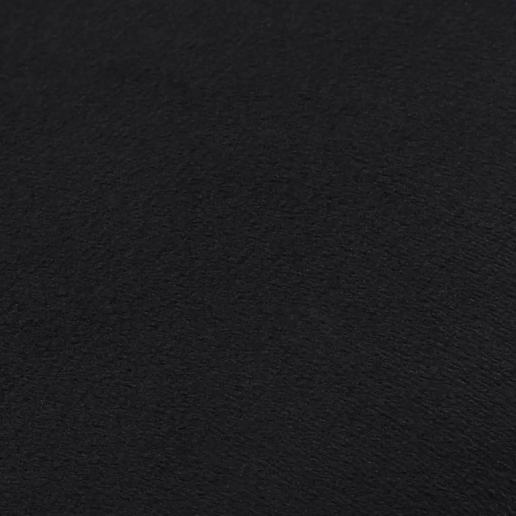 Barrel Stool Velvet Upholstered Black 28 x 36 cm Metal Base