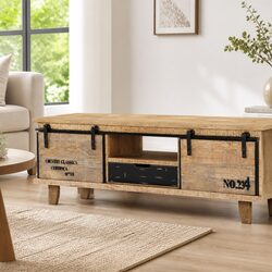 TV Cabinet 120x30x40 cm Brown Solid Mango Wood Storage Unit Lowboard