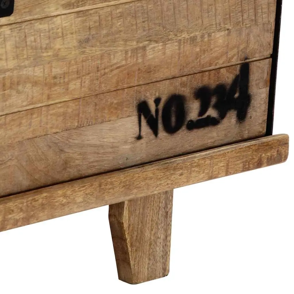 Mango Wood TV Stand Lowboard 120x30x40 cm Brown Handmade Storage Unit