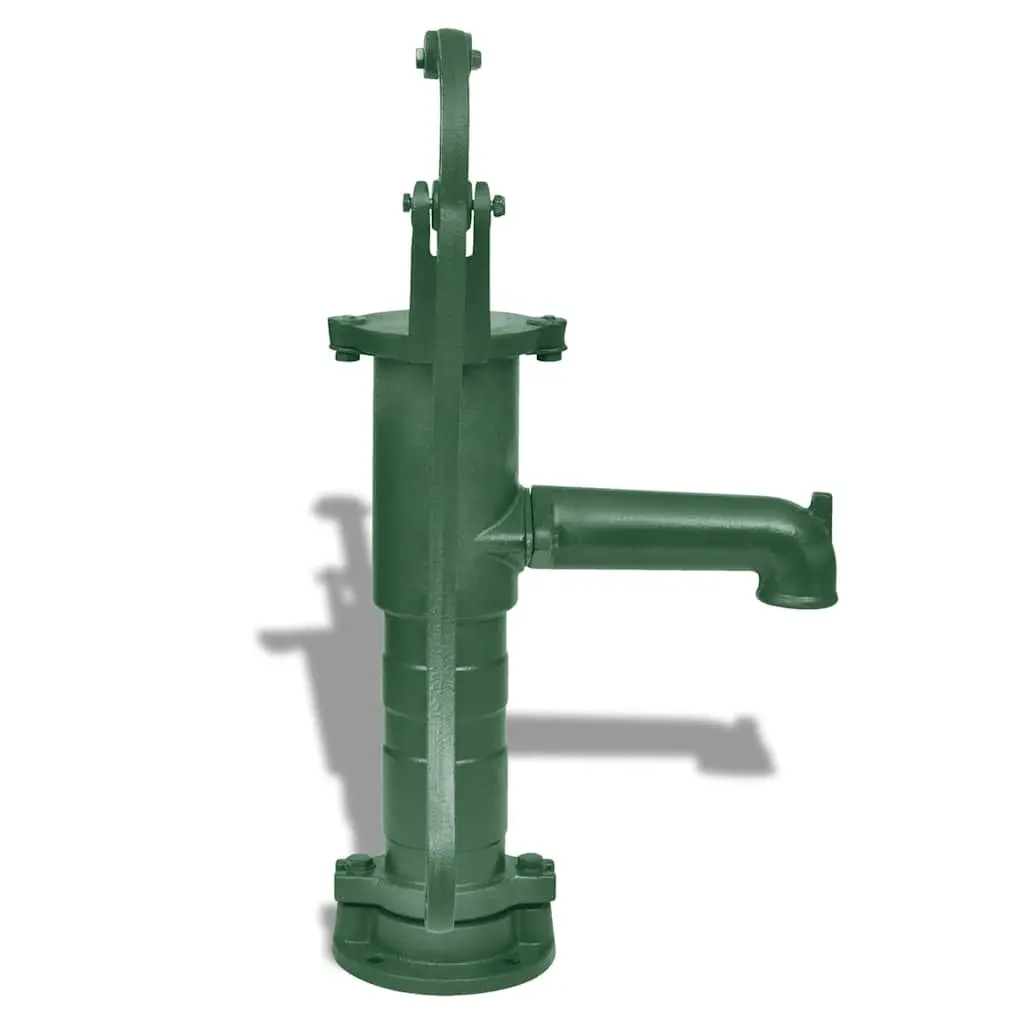 Hand Water Pump Cast Iron Green with Stand 8M Deep