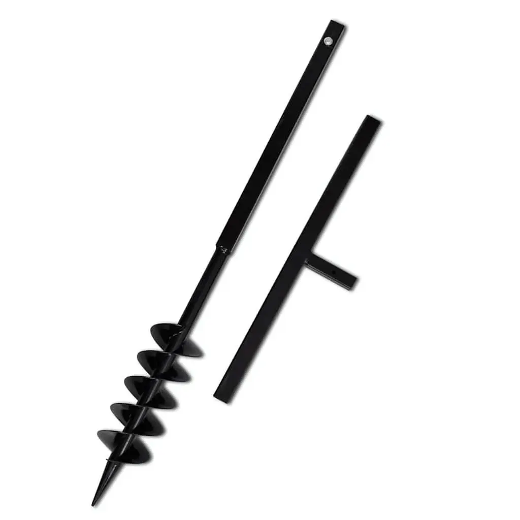 Ground Drill Auger Steel 100mm with Handle Extension Tubes 13m