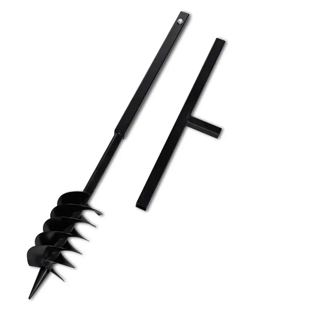 Ground Drill Auger Steel 120mm with Handle and 12 Extension Tubes 13m