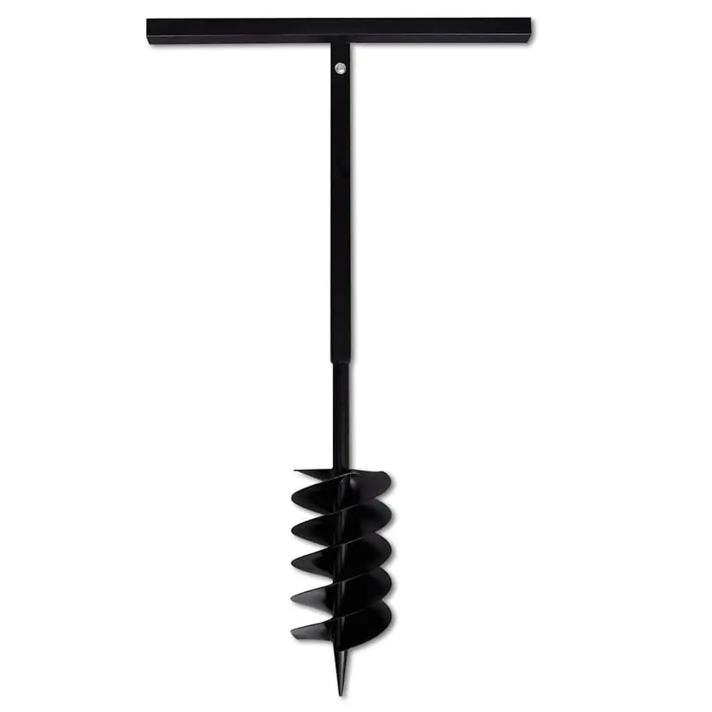 Ground Drill Auger Steel 150mm with Handle and 5m Extension Tubes