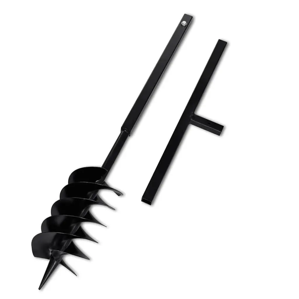 Ground Drill Auger Steel 150mm with Handle and 9m Extension Tubes Soil Digging Tool