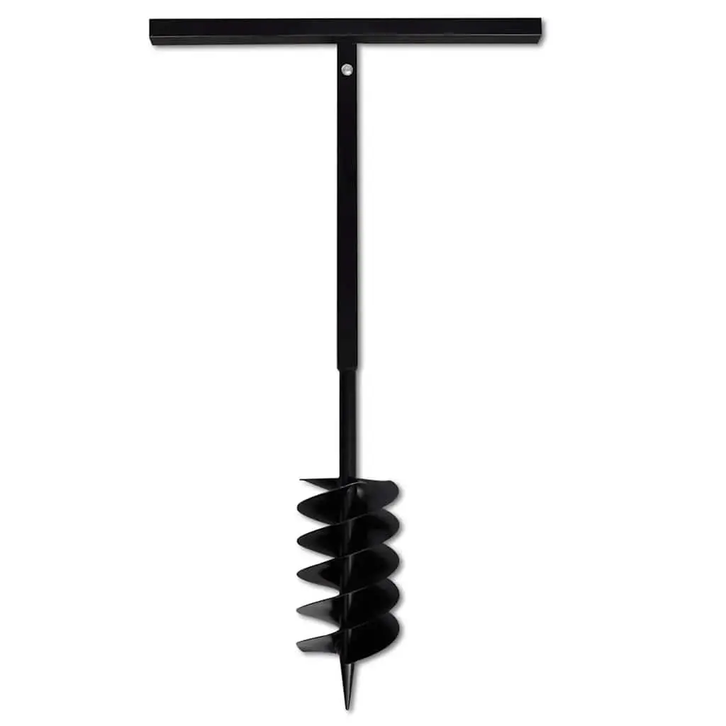 Ground Drill Auger Steel 150mm with Handle and 9m Extension Tubes Soil Digging Tool