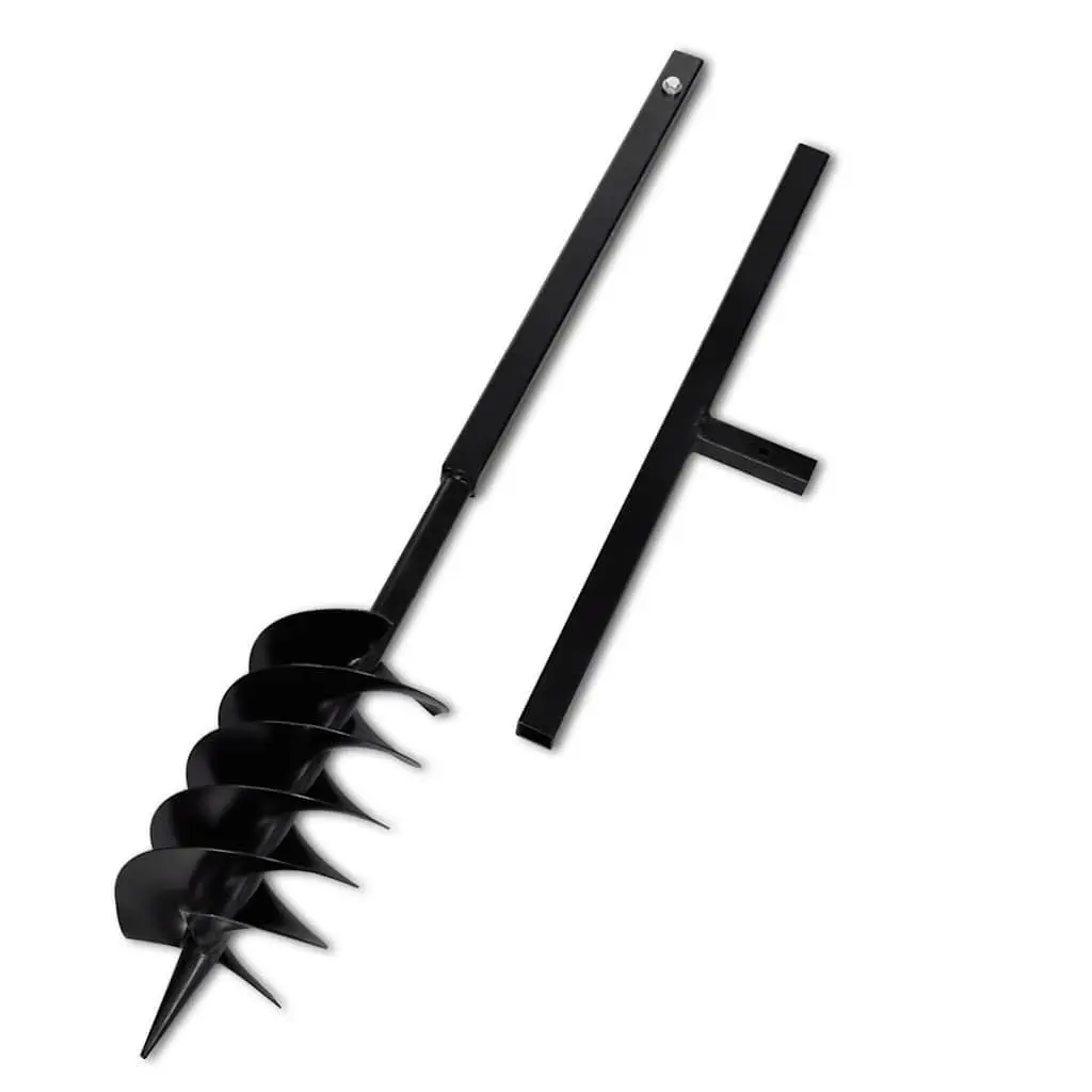 Ground Drill Auger Steel 150mm with Handle and 12 Extension Tubes 13m Soil Aeration