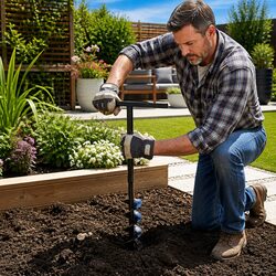 Practical 180mm Ground Drill Auger for Your Garden Needs