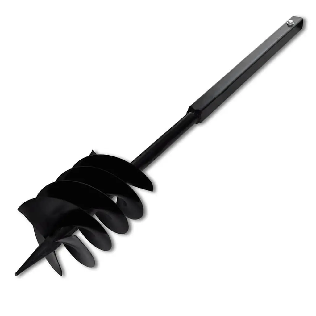 180mm Ground Drill Auger Steel Construction with Ergonomic Handle and 12 Extension Tubes for Soil Aeration and Planting