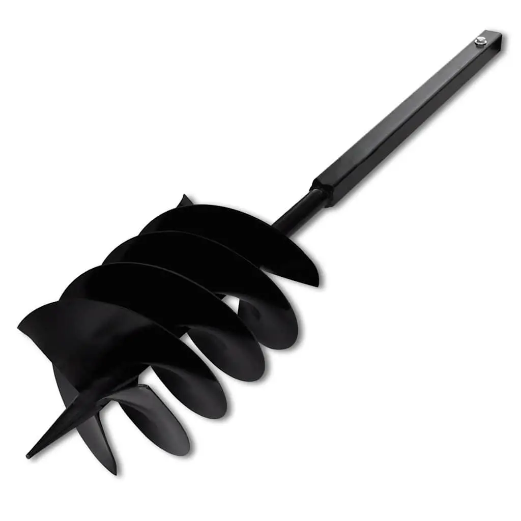 Soil Auger Steel Ground Drill 200mm with Handle 13m Extension Tubes Gardening Tool