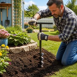 Versatile 80mm Ground Drill for Home Gardening Projects