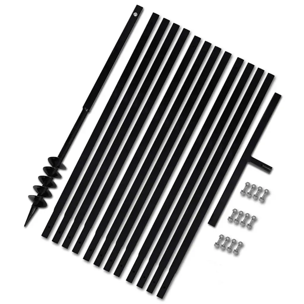 80mm Soil Auger Ground Drill with Handle and 12 Extension Tubes for Garden Digging