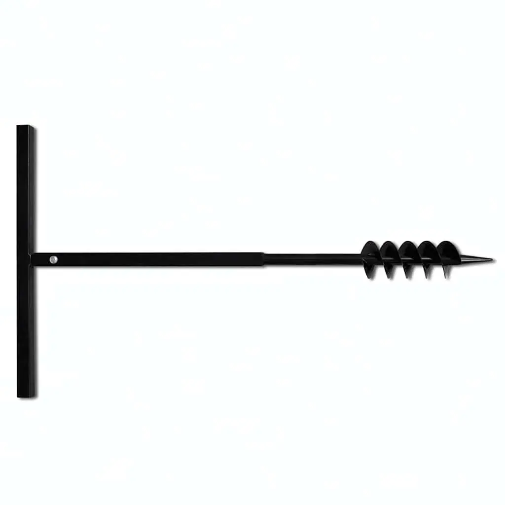 80mm Soil Auger Ground Drill with Handle and 12 Extension Tubes for Garden Digging