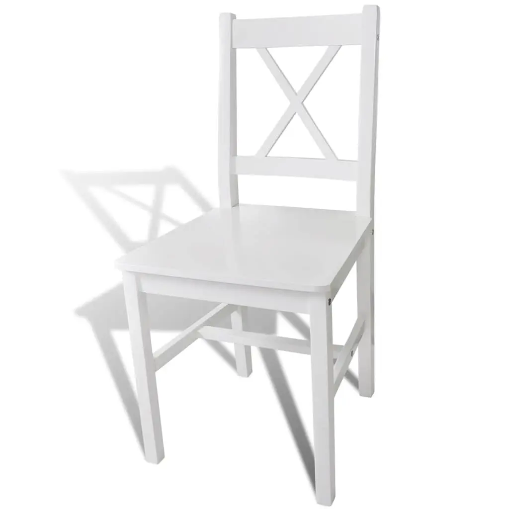 Dining Chairs 6 Pieces White Kitchen Dining Room Furniture Set