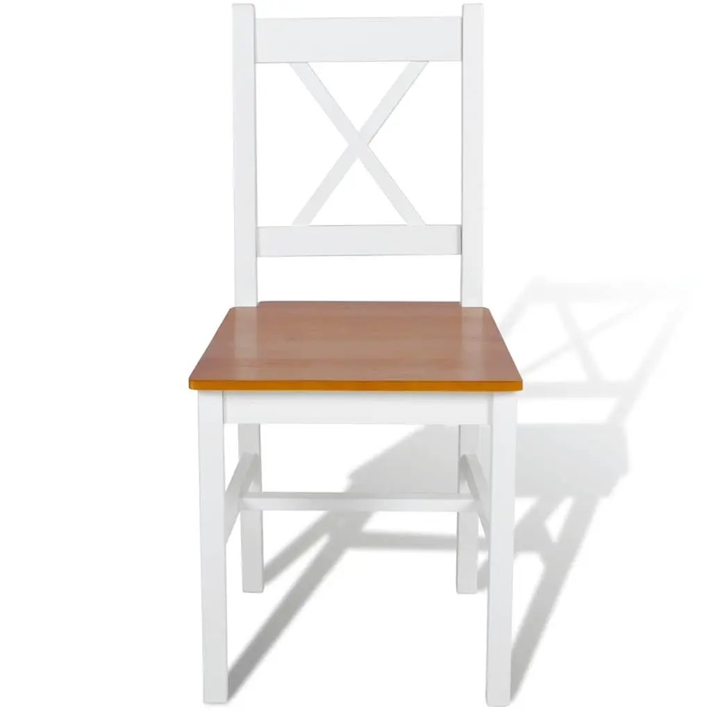 Dining Chairs Wooden Set 6 Pieces White Ergonomic