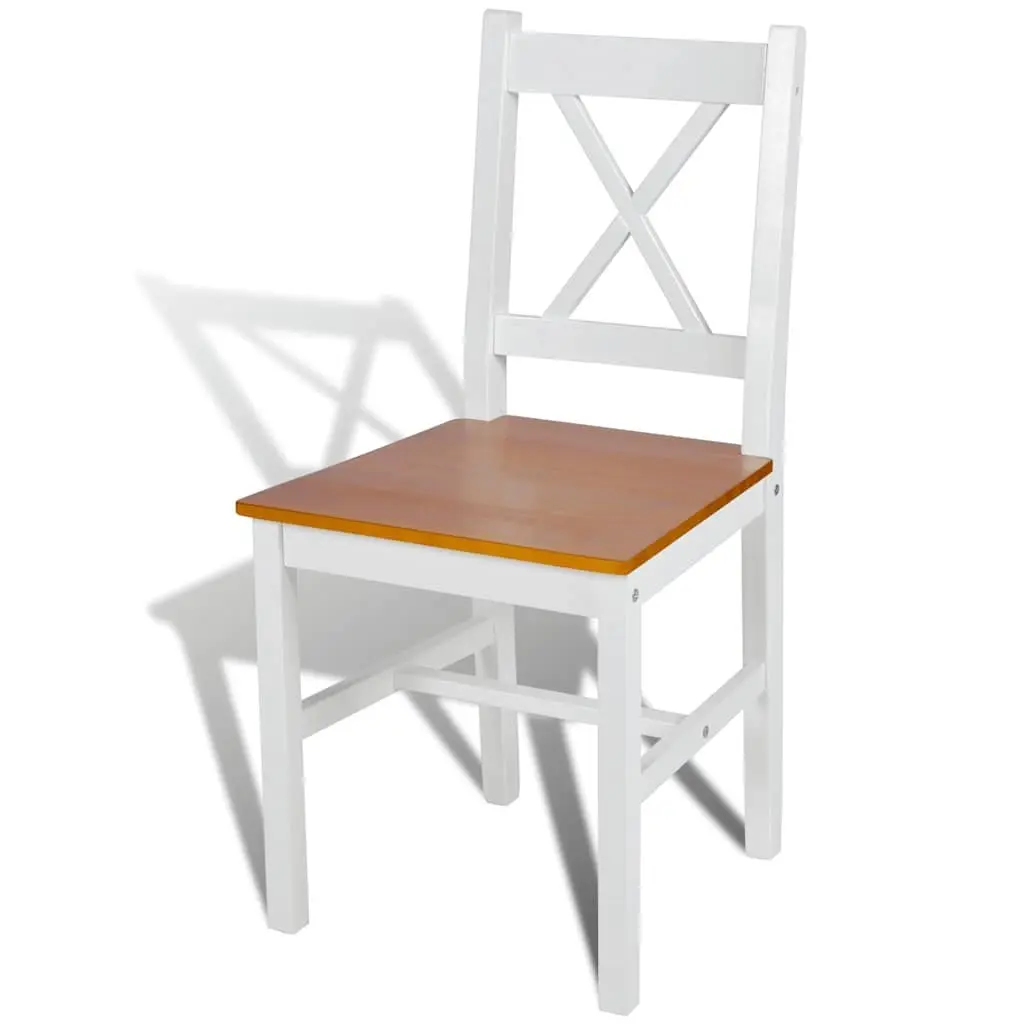 Dining Chairs Wooden Set 6 Pieces White Ergonomic