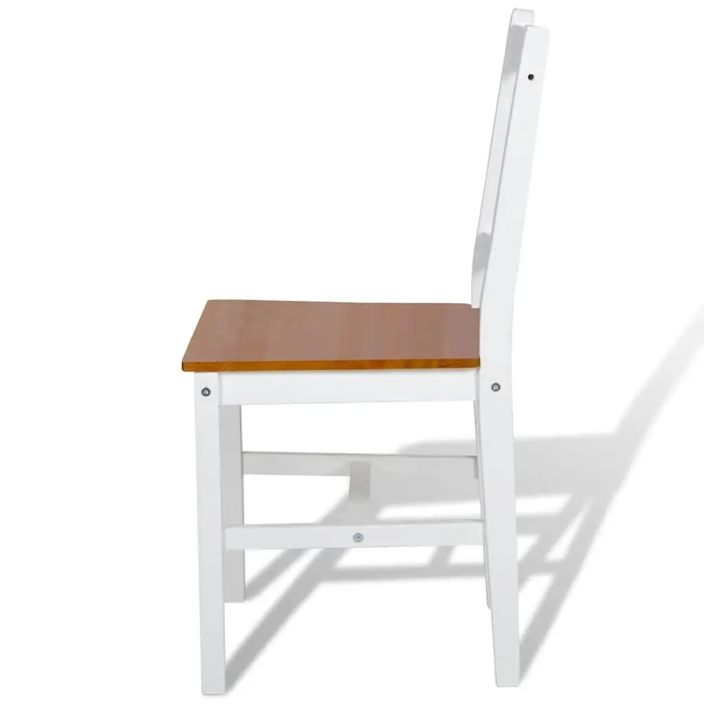 Dining Chairs Wooden Set 6 Pieces White Ergonomic