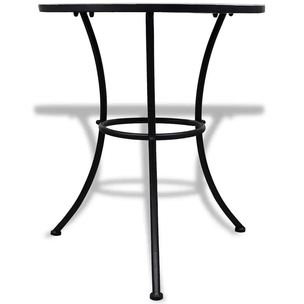 3 Piece Bistro Set Ceramic Tile Blue White Mosaic Outdoor Patio Garden Furniture Chairs