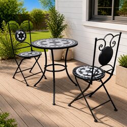 Versatile 3 Piece Bistro Set for Outdoor Use