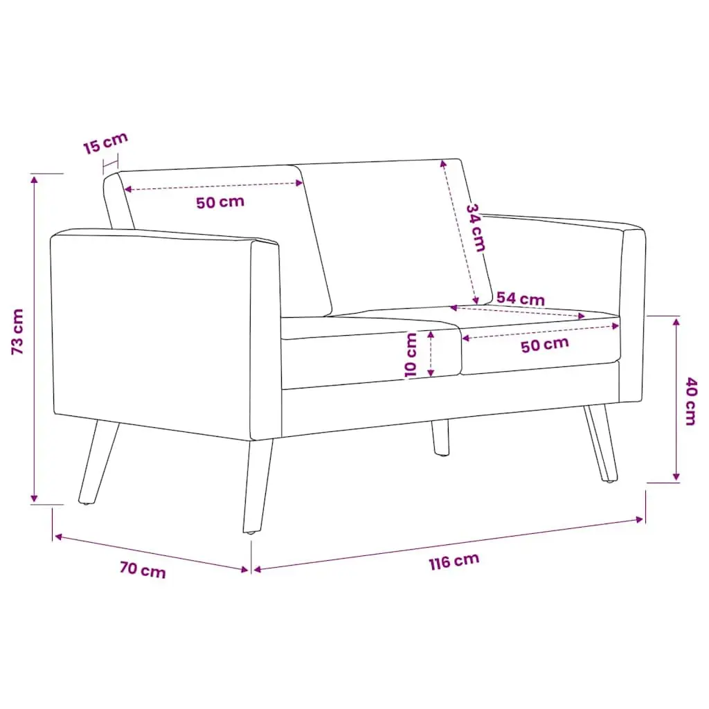 Grey Fabric Sofa Set Living Room Couch Thickly Padded Cushions 2-Seater 3-Seater Wide Seating
