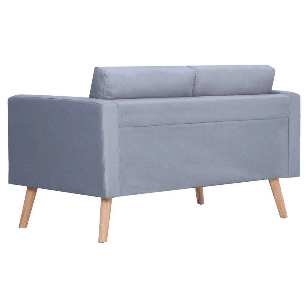 Grey Fabric Sofa Set Living Room Couch Thickly Padded Cushions 2-Seater 3-Seater Wide Seating