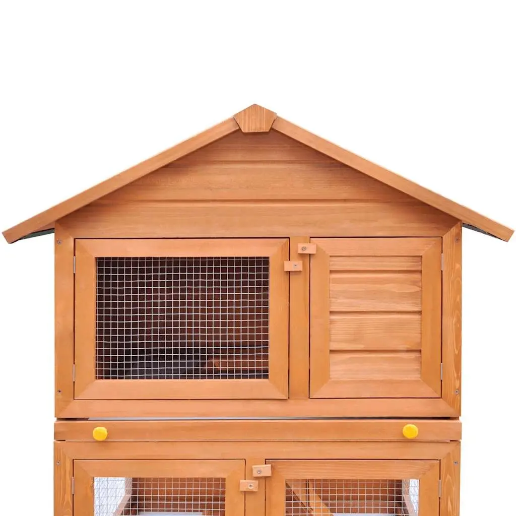 3-Tier Rabbit Hutch for Outdoor Use