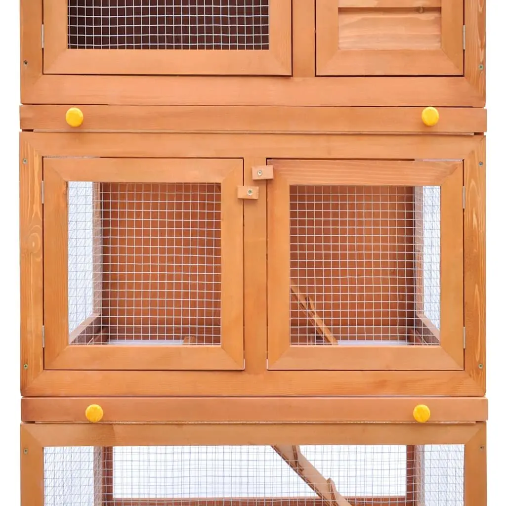 3-Tier Rabbit Hutch for Outdoor Use