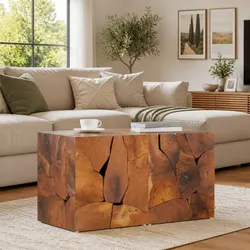 Bar Stools 2 Pieces Brown 40x40x45 cm Handmade Solid Teak Wood Footrest