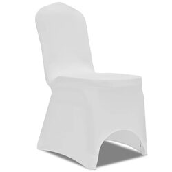 Practical White Stretch Chair Covers Set of 100 for Events