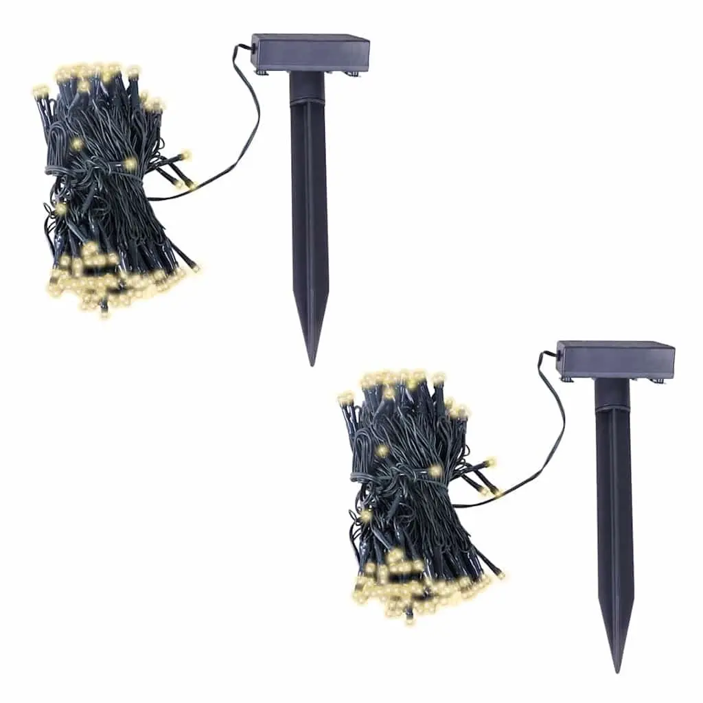 Solar String Lights Outdoor Garden LED 200 Bulbs Warm White Decorative Lighting