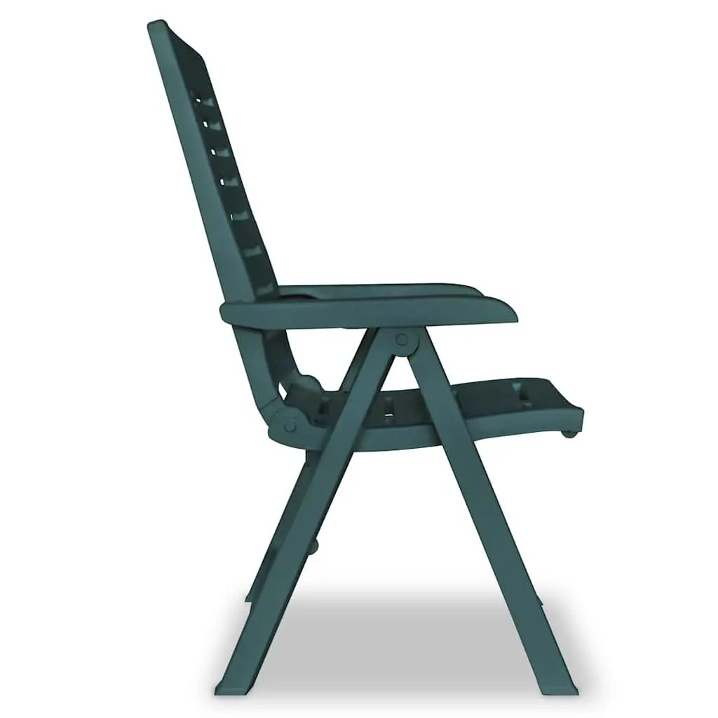 3 Piece Outdoor Bistro Set Garden Patio Dining Table 2 Folding Chairs Green