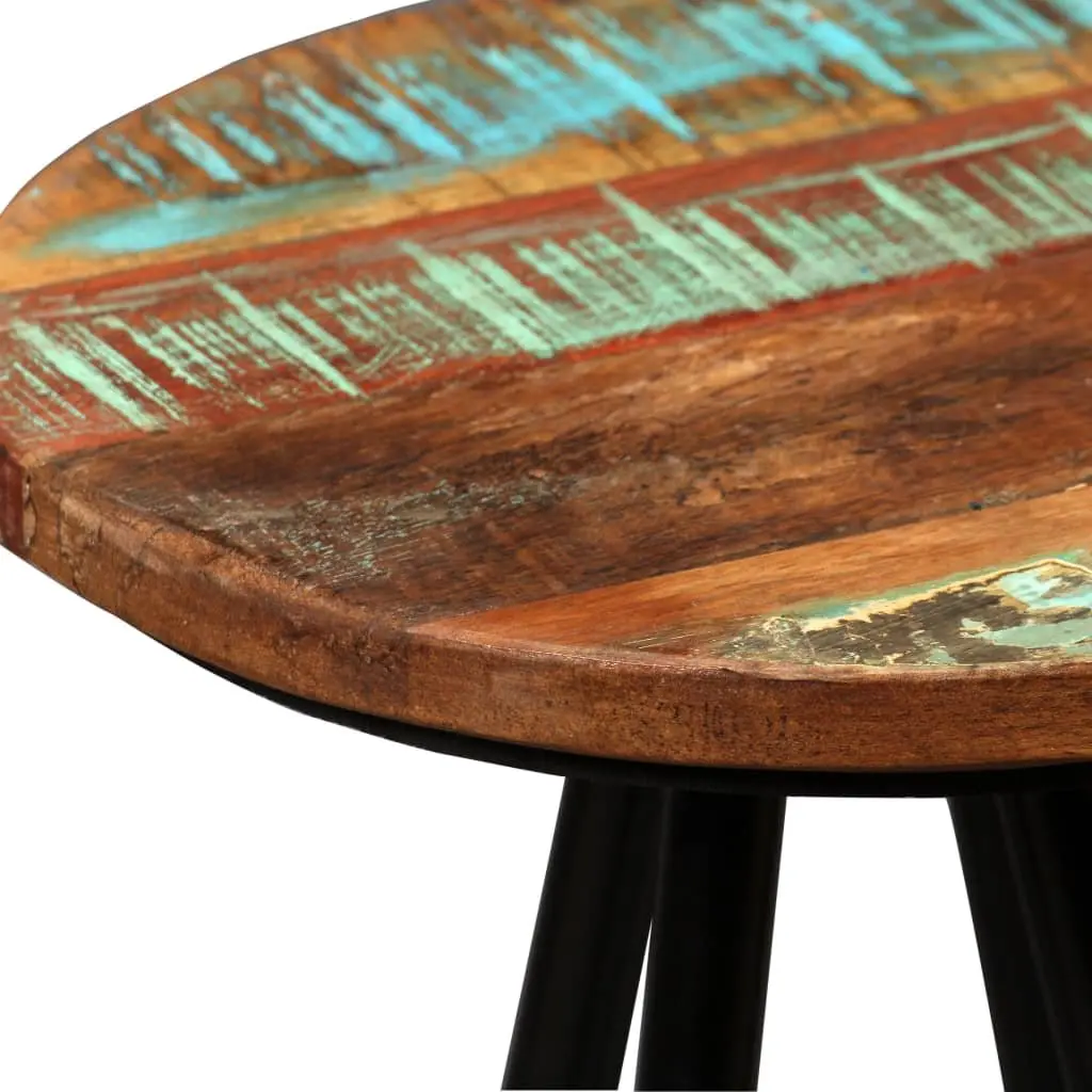 5 Piece Reclaimed Wood Bar Set Industrial Style Table and Stools Brown