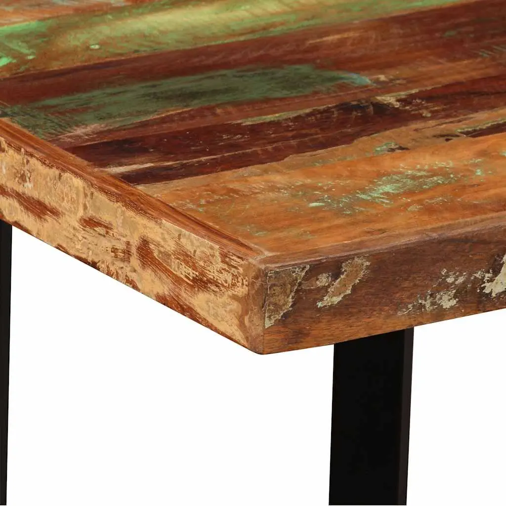 5 Piece Reclaimed Wood Bar Set Industrial Style Table and Stools Brown