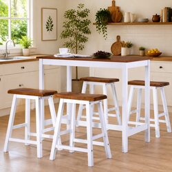 Perfect for Home Use: Bar Table and Stool Set 5 Pieces