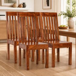 Dining Chairs 4 pcs Modern Solid Wood Kitchen Seating Handmade Contemporary