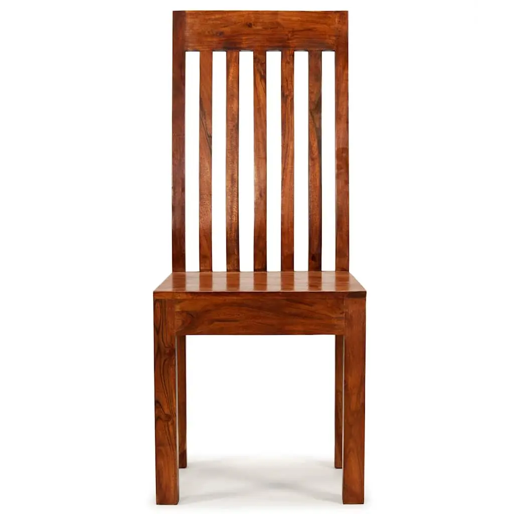 Dining Chairs 6 pcs Solid Wood Modern Kitchen Furniture Brown Set Elegant