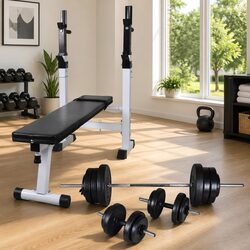Adjustable Bench with Weights for Home Use