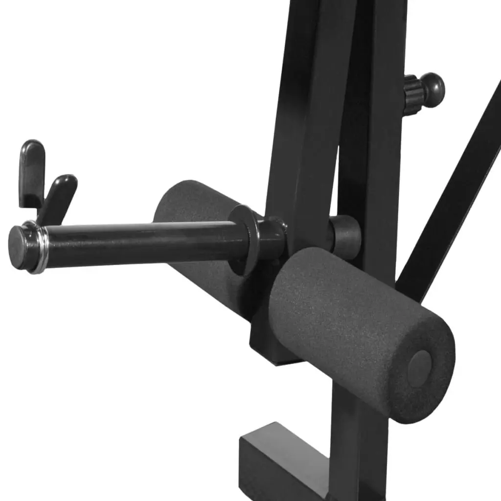 Weight Bench Adjustable Black 60.5kg Home Gym Equipment