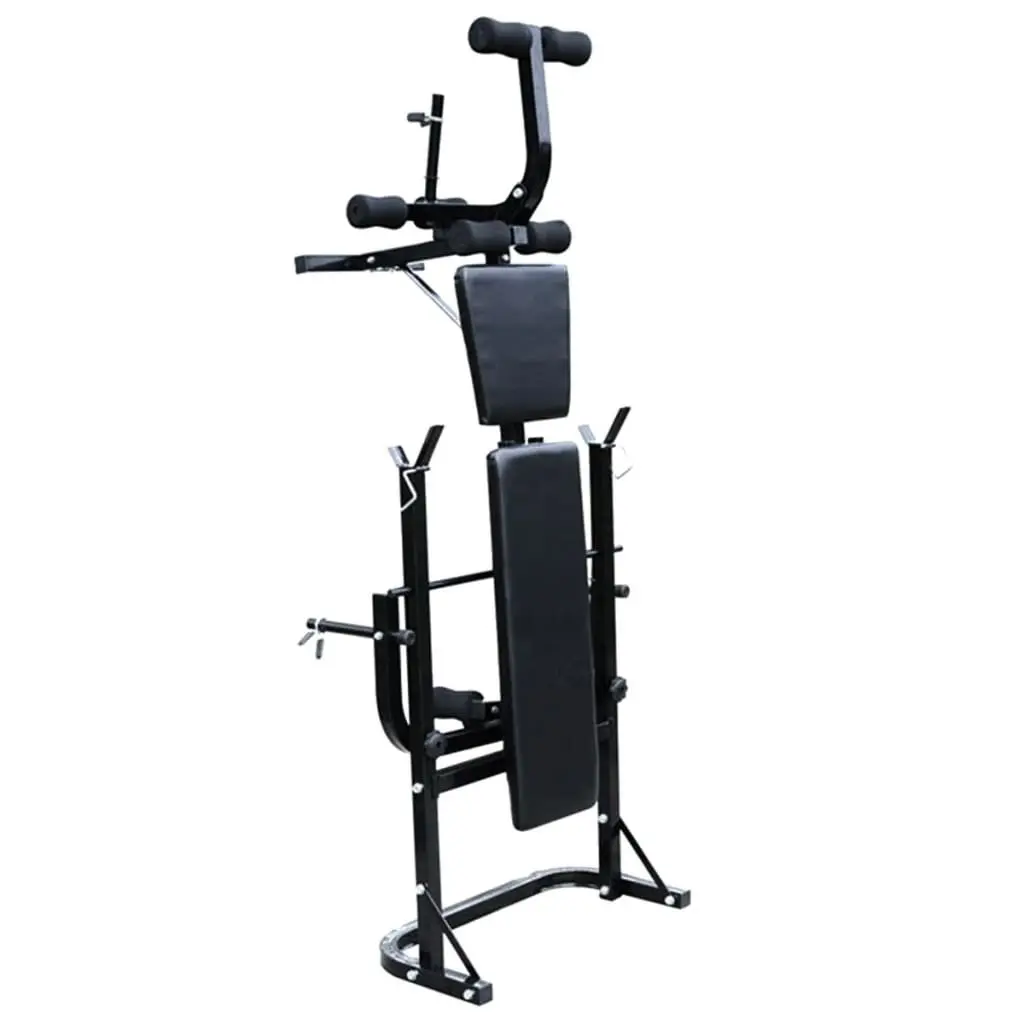 Weight Bench Adjustable Black 60.5kg Home Gym Equipment