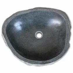 Practical Oval River Stone Wash Basin for Daily Use