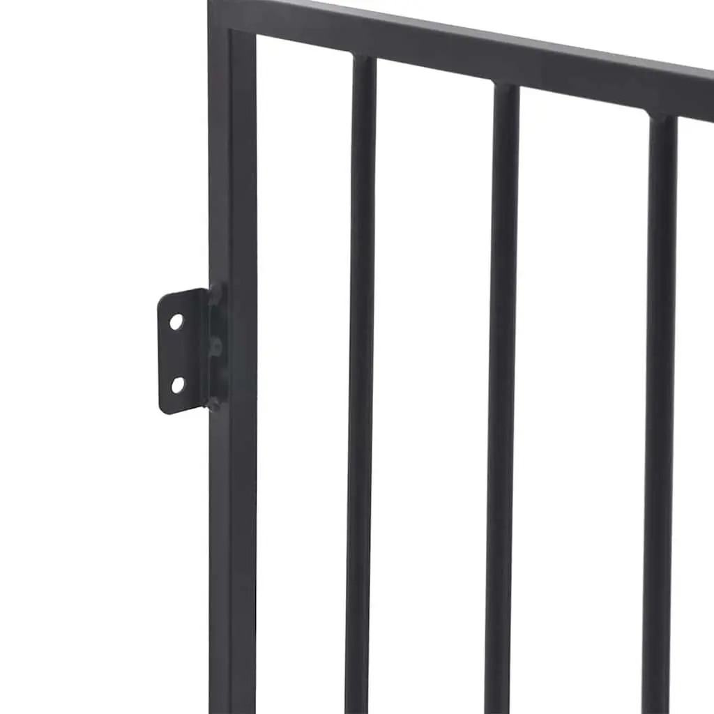 Pet Safety Fireplace Guard Screen Black Steel with Swing Gate Door Barrier