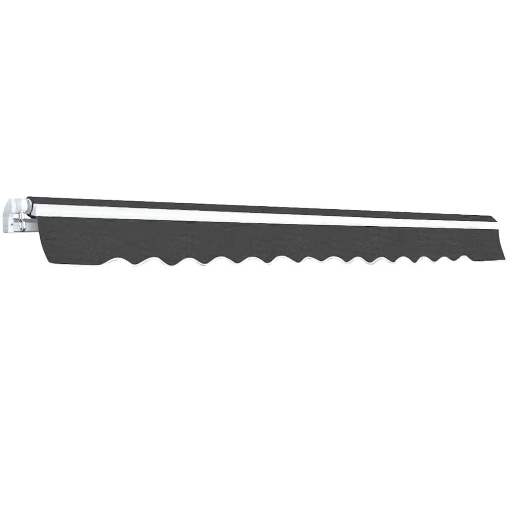 Folding Awning Aluminium Frame 500cm Polyester Fabric Anthracite