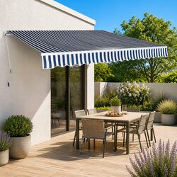 Versatile Folding Awning for Garden and Patio Areas