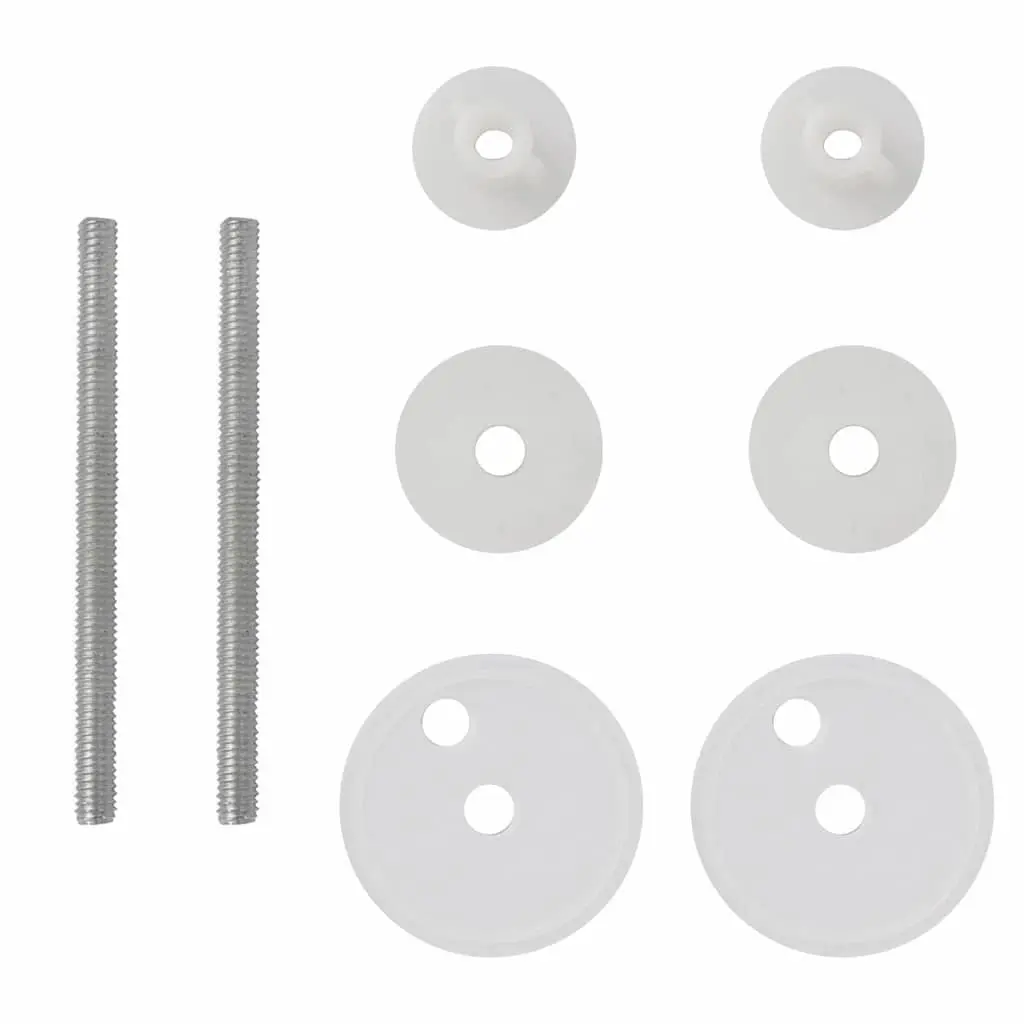 Toilet Seats MDF 2 pcs White Universal Bathroom Fixture with Adjustable Hinges